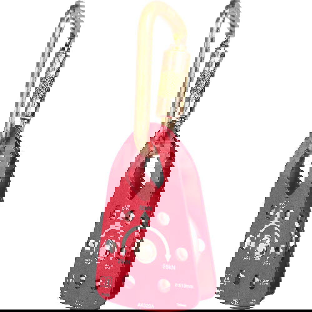 Confined Space Entry & Retrieval Cables & Pulleys; Pulley Type: Pulley ; Material: Aluminum ; Maximum Load Capacity: 420.00 ; Color: Red ; Cable Sheath Material: Aluminum ; Overall Height: 5in