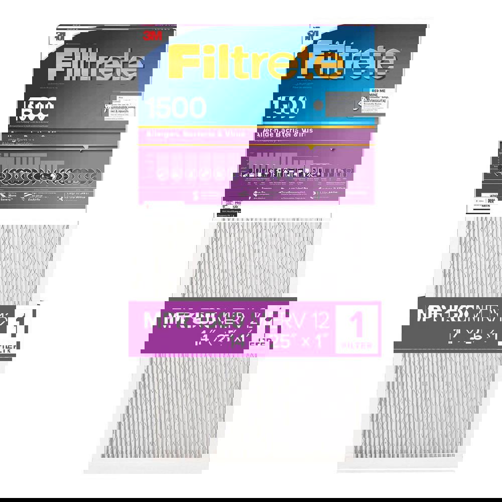 Pleated Air Filter: 14 x 25 x 1