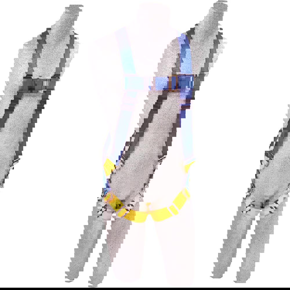 Fall Protection Harnesses: 310 Lb, Vest Style, Size X-Large, For General Industry, Polyester, Back