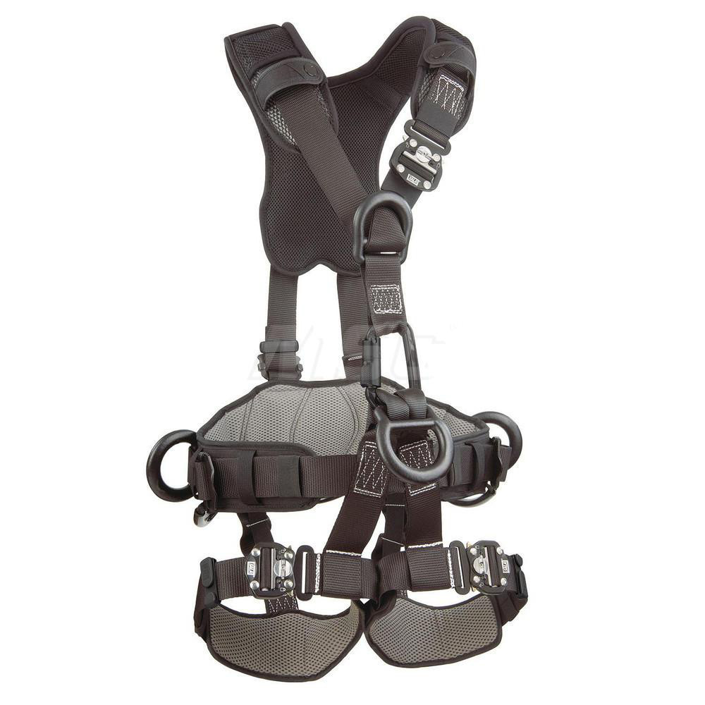Fall Protection Harnesses: 420 Lb, Vest Style, Size Medium, For Retrieval & Rescue, Polyester, Back Front & Side