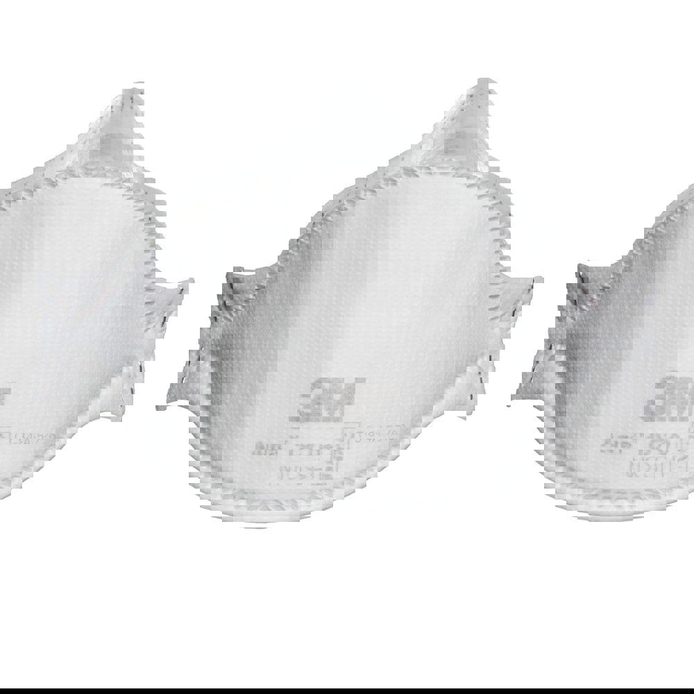 Healthcare Respirator: Does Not Contain Nose Clip, White, Size Universal