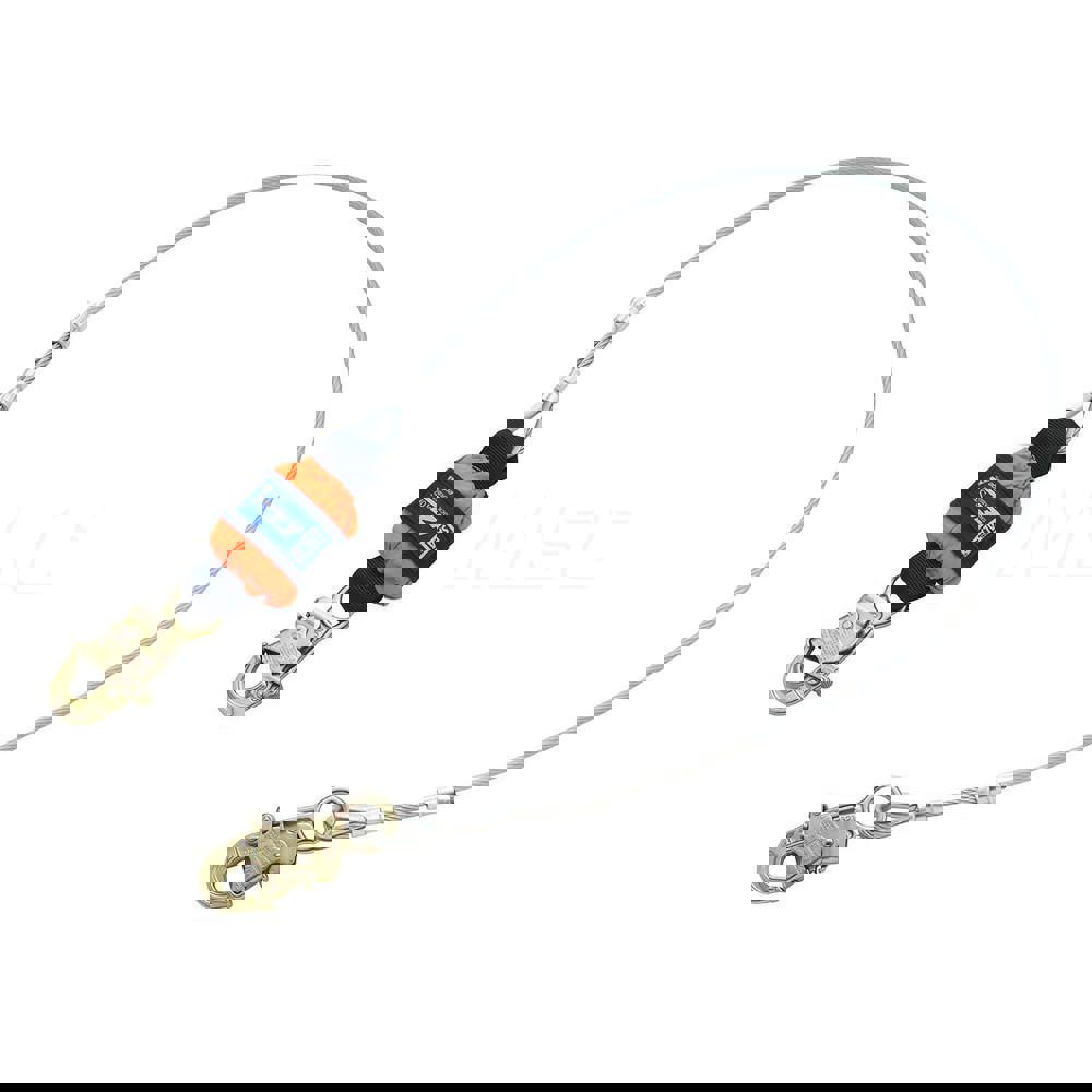 Lanyards & Lifelines; Load Capacity: 310lb; 141kg ; Lifeline Material: Steel ; Capacity (Lb.): 310 ; End Connections: Snap Hook ; Maximum Number Of Users: 1 ; Anchorage Connection: Snap Hook