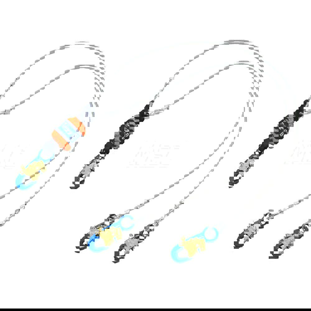 Lanyards & Lifelines; Load Capacity: 310lb; 141kg ; Lifeline Material: Steel ; Capacity (Lb.): 310 ; End Connections: Snap Hook ; Maximum Number Of Users: 1 ; Anchorage Connection: Snap Hook