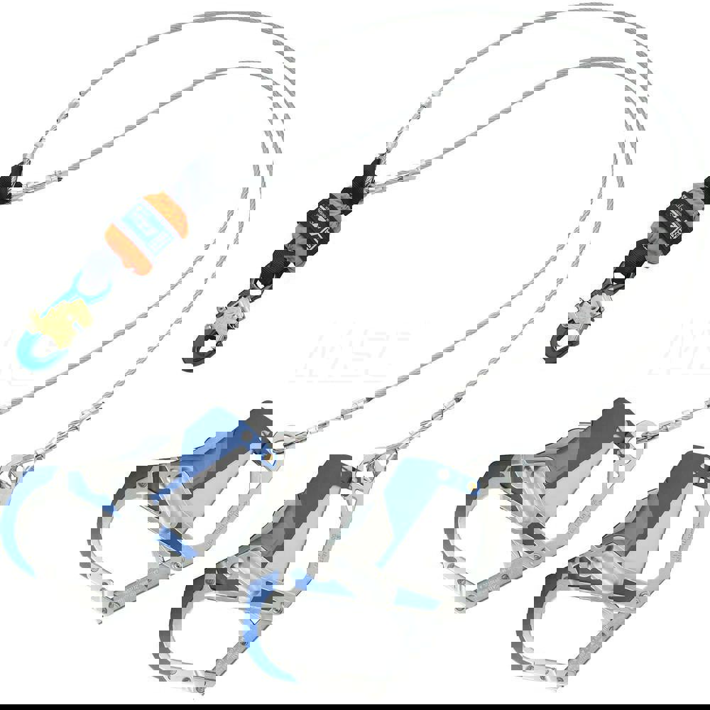 Lanyards & Lifelines; Load Capacity: 310lb; 141kg ; Lifeline Material: Steel ; Capacity (Lb.): 310 ; End Connections: Snap Hook ; Maximum Number Of Users: 1 ; Anchorage Connection: Snap Hook