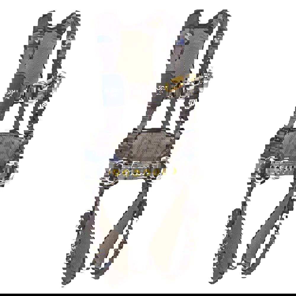 Fall Protection Harnesses: 420 Lb, Vest Style, Size X-Large, For Wind Energy Climbing & Positioning, Polyester, Back Front & Side