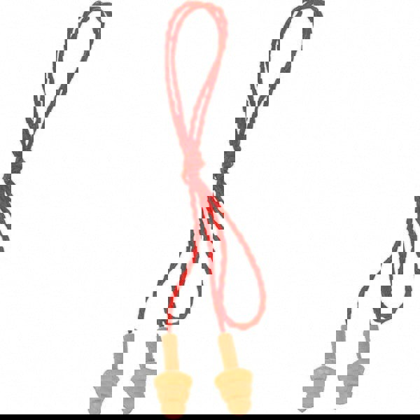 Earplug: 25dB, Silicon, Flanged, No Roll, Corded