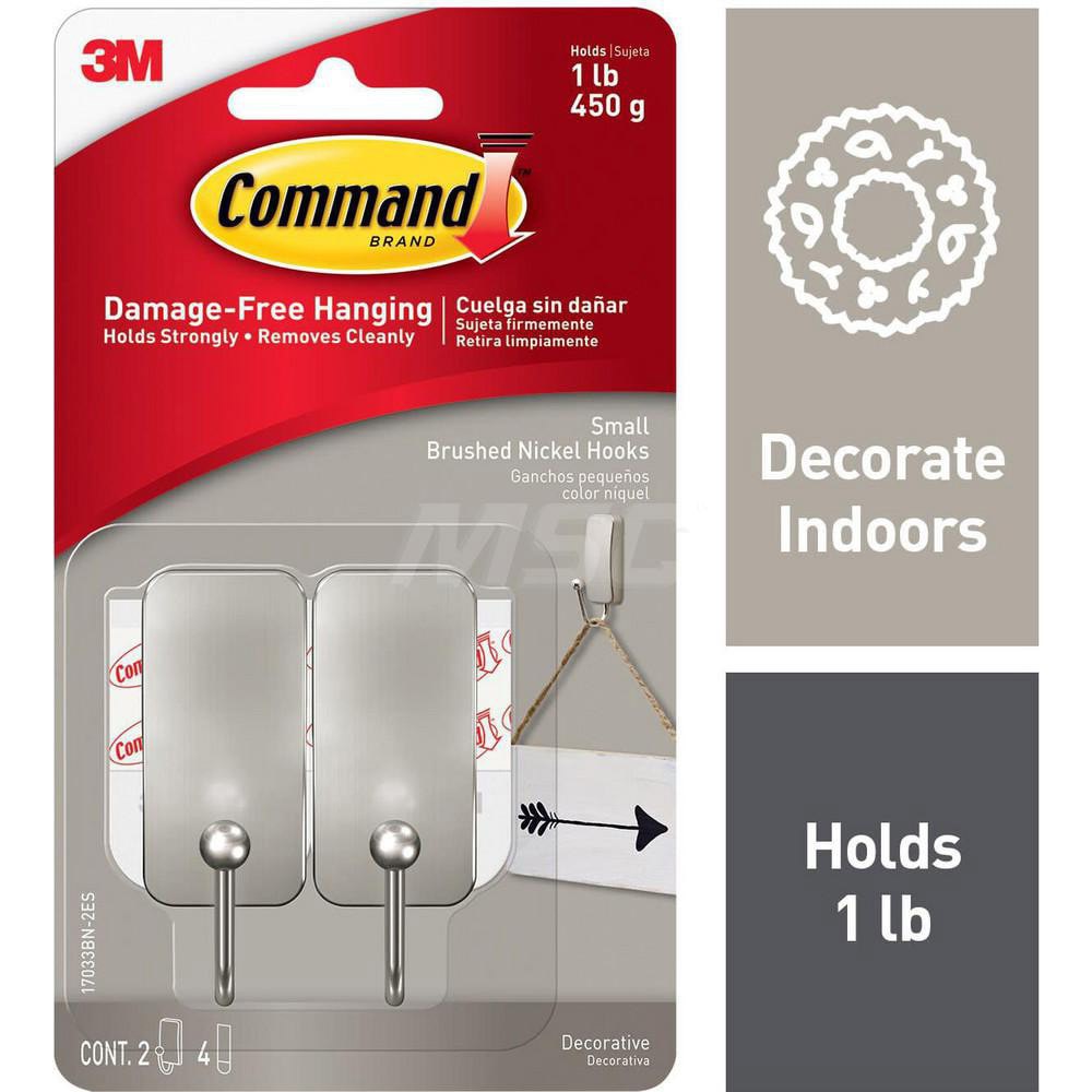 Storage Hook: Adhesive Back Mount, 0.625