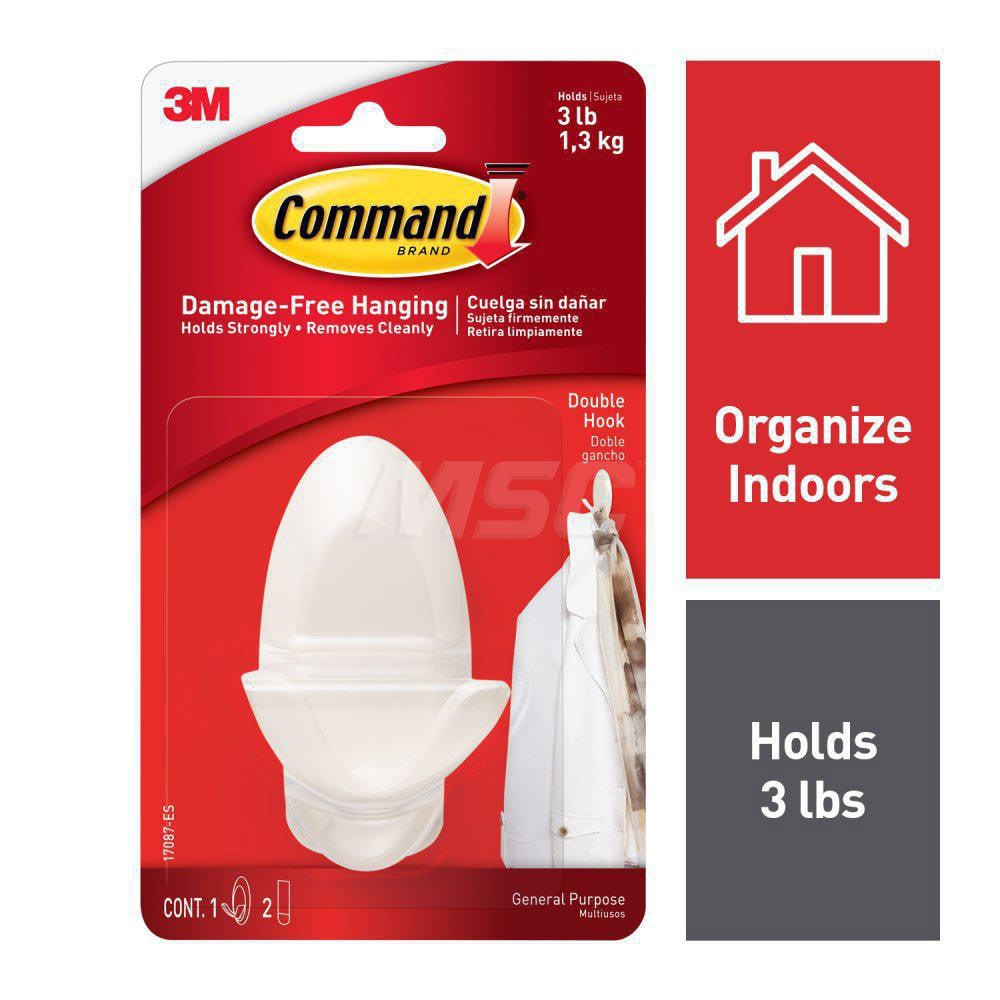 Storage Hook: Adhesive Back Mount, 1.18