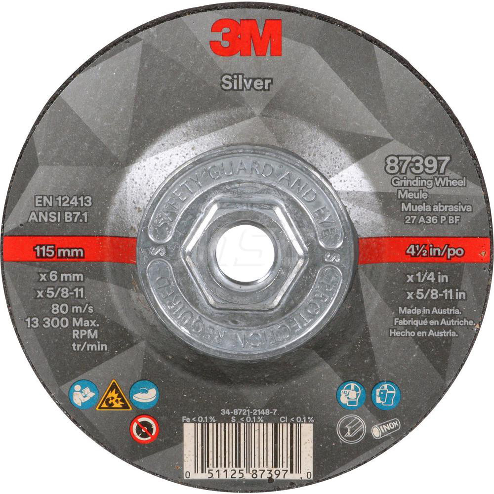 Depressed Grinding Wheel: Type 27, 4-1/2