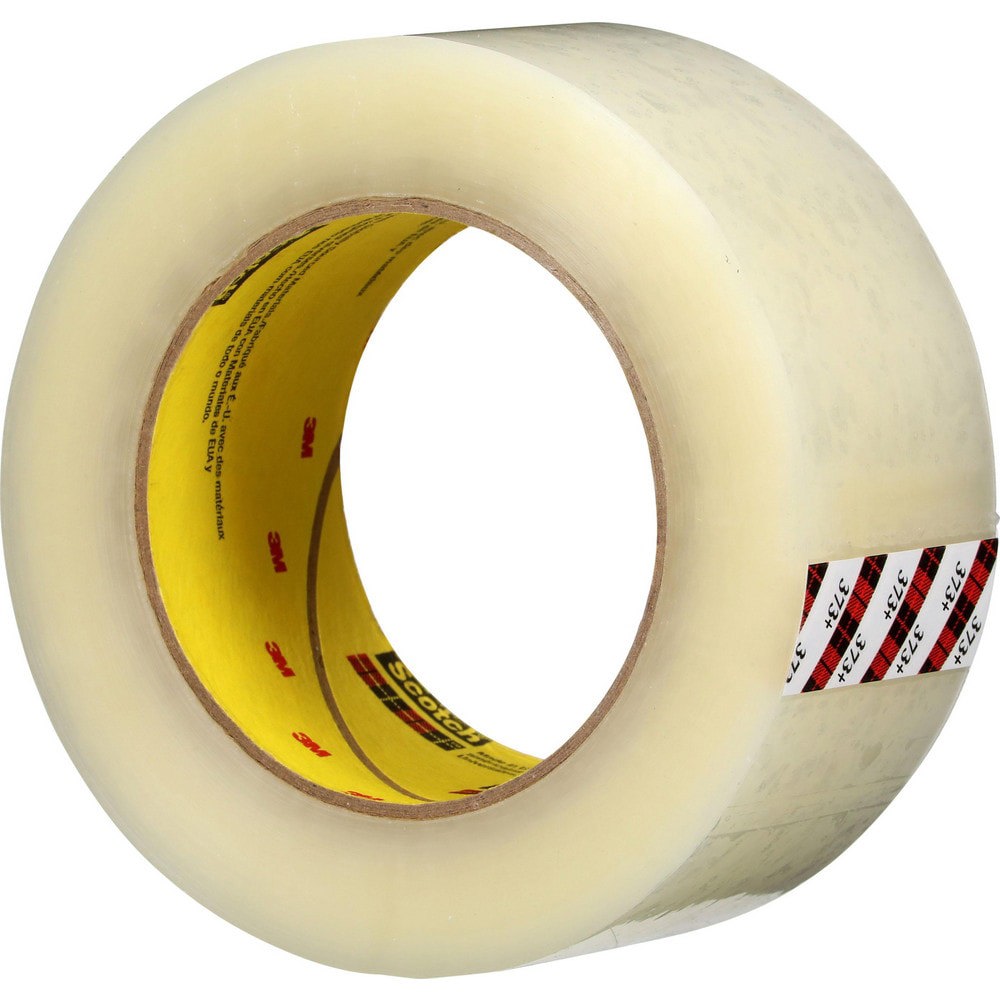 Box Sealing & Label Protection Tape; Tape Number: 373+ ; Thickness (mil): 1.6 ; Length: 100 ; Width (Inch): 2 ; Color: Transparent ; Adhesive Type: Hot Melt