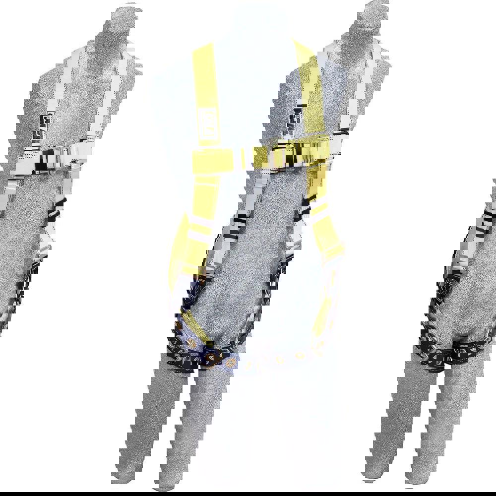 Fall Protection Harnesses: 420 Lb, Vest Style, Size Universal, For General Industry, Polyester, Back