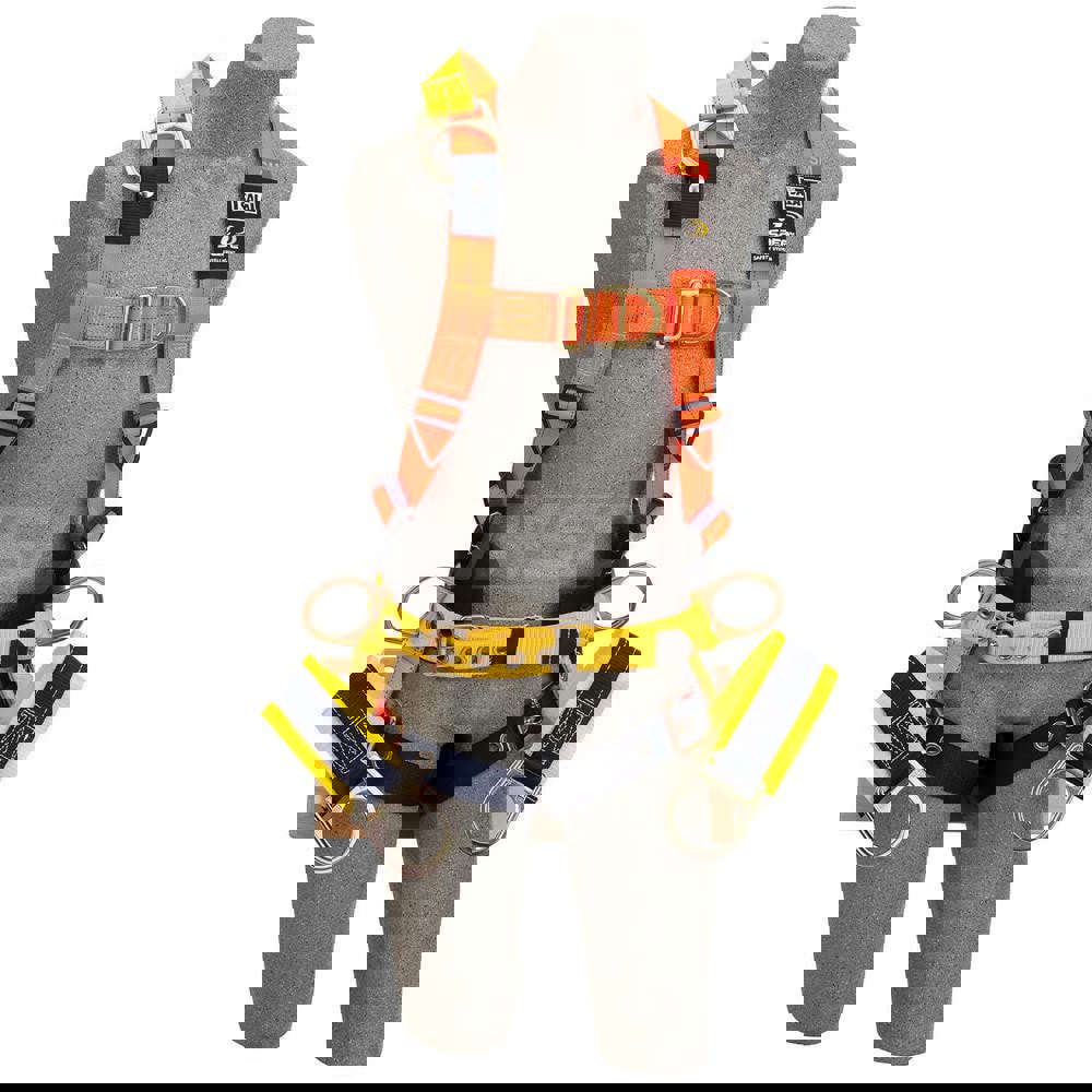 Fall Protection Harnesses: 420 Lb, Vest Style, Size Large, For Climbing & Positioning, Polyester, Back Front Shoulder & Side