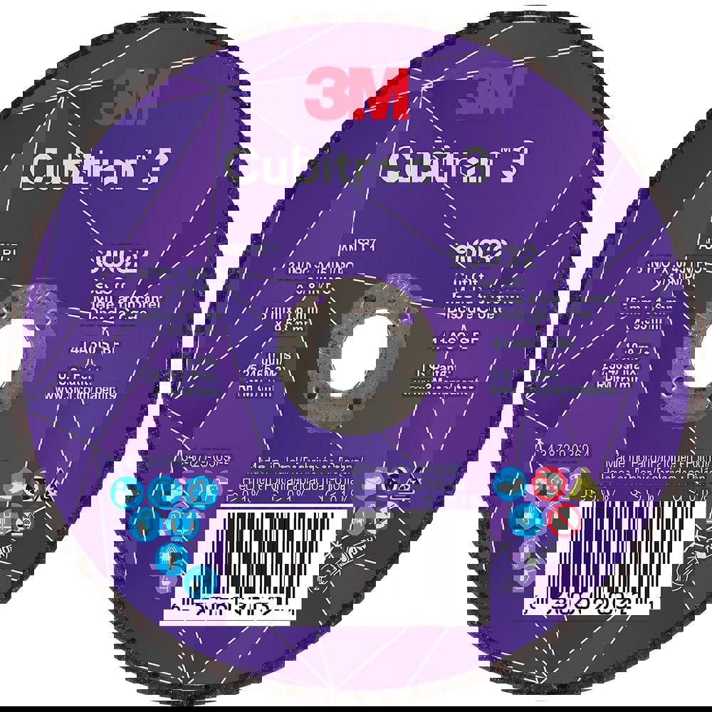 Cutoff Wheels; Wheel Diameter (Inch): 3 ; Wheel Thickness (Decimal Inch): 0.0450 ; Hole Size (Inch): 3/8 ; Abrasive Material: Ceramic ; Reinforced: Reinforced ; Grit: 60+
