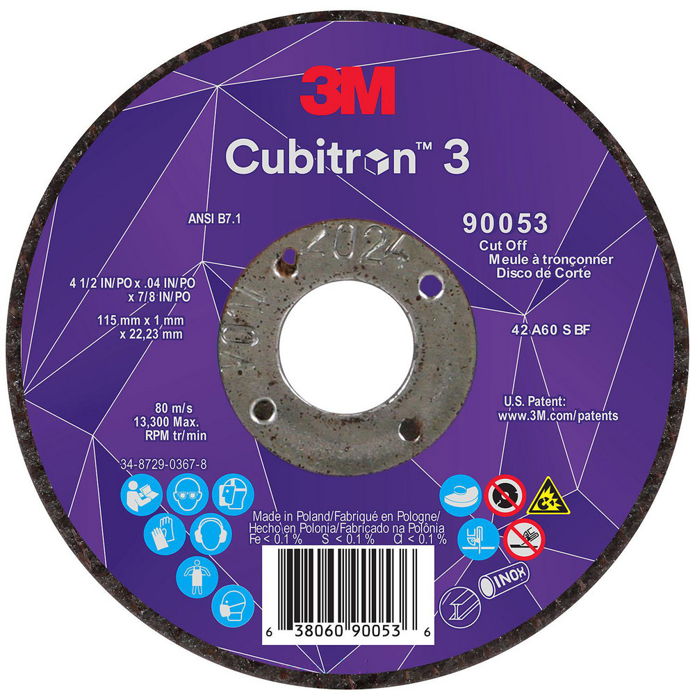 Depressed-Center Wheels; Wheel Diameter (Inch): 4-1/2 ; Wheel Thickness (Inch): 0.04 ; Hole Size: 7/8 (Inch); Wheel Type: Type 27 ; Abrasive Material: Precision Shaped Ceramic ; Grit: 60