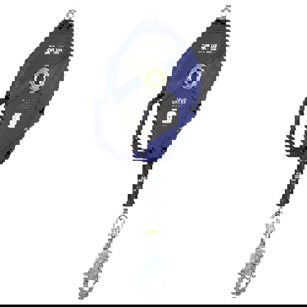 Self-Retracting Lanyards, Lifelines & Fall Limiters; Length (Feet): 20.000 ; Housing Material: Glass-Filled Nylon ; Unit Connector: Snap Hook ; Extended Length: 20.00 ; Capacity (Lb.): 420 ; Lifeline Material: Galvanized Steel