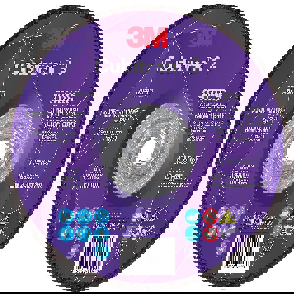 Depressed-Center Wheels; Wheel Diameter (Inch): 6 ; Wheel Thickness (Inch): 1/4 ; Hole Thread Size: 5/8-11 ; Wheel Type: Type 27 ; Abrasive Material: Precision Shaped Ceramic ; Grit: 36