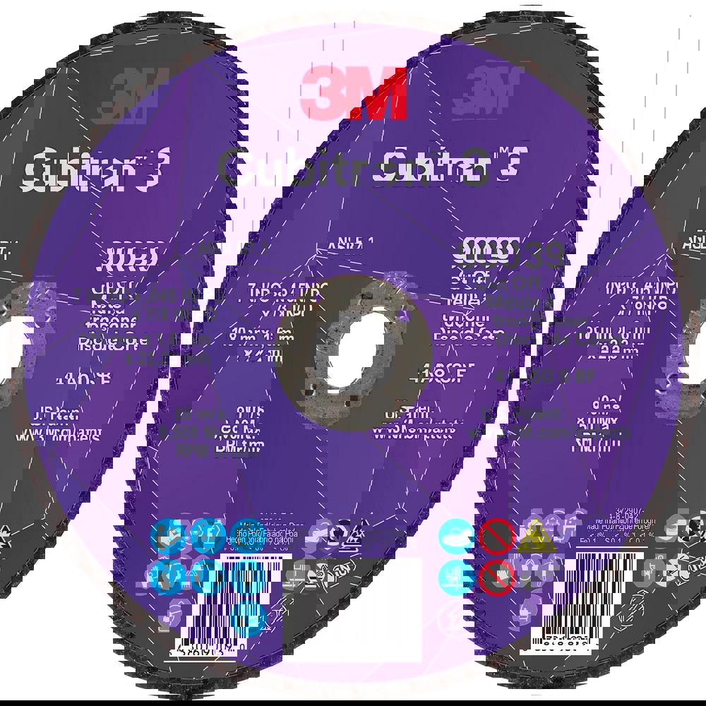 Cutoff Wheels; Wheel Diameter (Inch): 7 ; Wheel Thickness (Decimal Inch): 0.0900 ; Hole Size (Inch): 7/8 ; Abrasive Material: Ceramic ; Reinforced: Reinforced ; Grit: 60+
