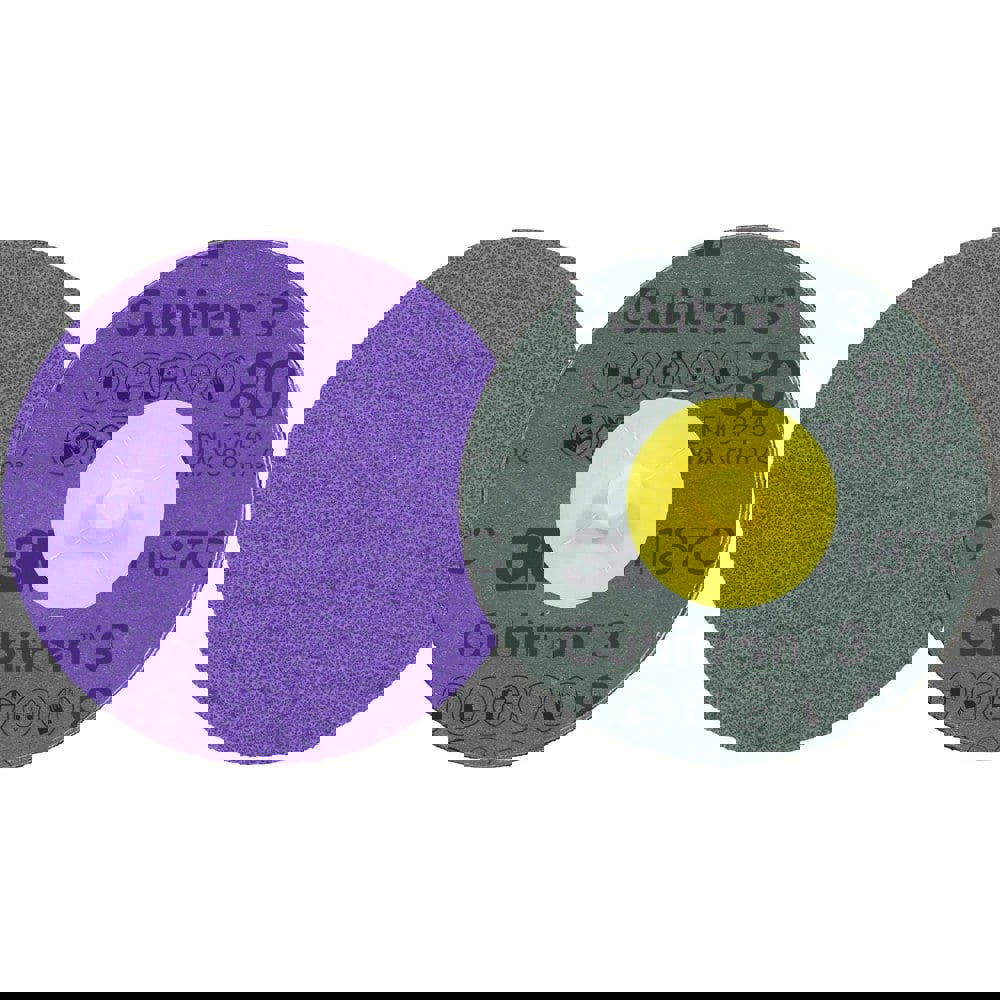 Fiber Discs; Disc Diameter (Inch): 5 ; Abrasive Material: Precision Shaped Ceramic ; Grit: 80 ; Center Hole Size (Inch): 7/8 ; Attachment Type: Arbor Hole ; Disc Color: Purple