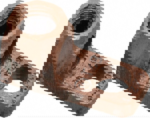 D Shaped Ring Terminal: Non-Insulated, 4 to 2/0 AWG, Lug Connection