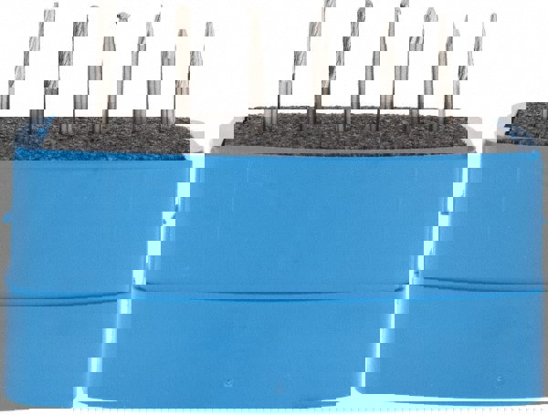 6 Pc Single Cut Burr Set with Ball, Cylinder, Cylinder w/Rad End, Taper, Tree w/Pointed End, Tree w/Rad End