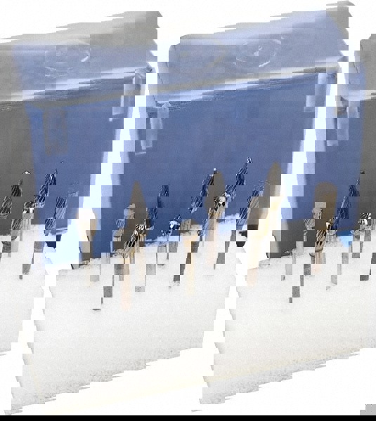 8 Pc Fluted Burr Set with Ball, Cone, Cylinder, Cylinder w/Rad End, Inverted Taper, Oval, Tree w/Pointed End, Tree w/Rad End