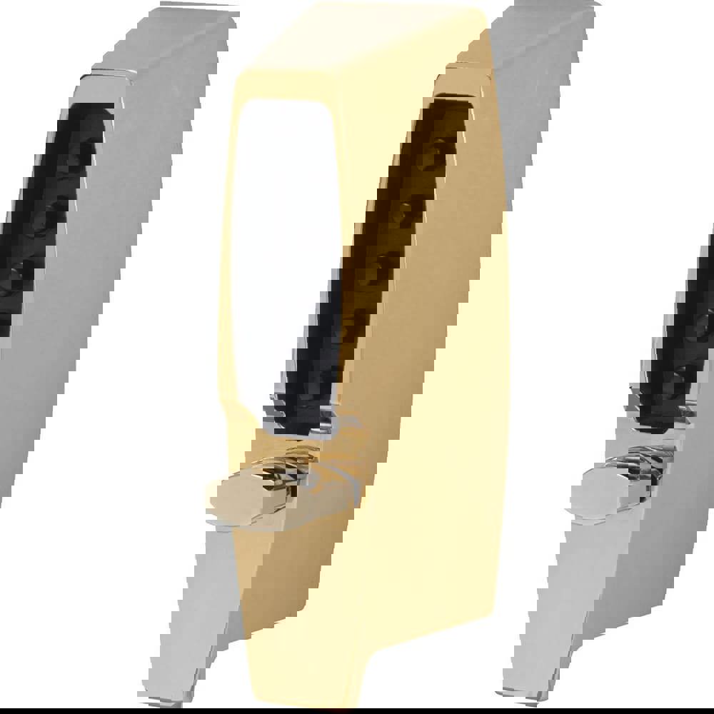 Deadbolts; Deadbolt Type: Deadbolt ; Lock Type: Push Button ; Key Type: Keyless ; Mount Type: Surface ; Material: Metal ; Minimum Door Thickness: 1.375in