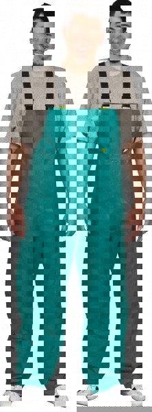 Bib Overalls: Size 2XL, Green, Nylon & PVC