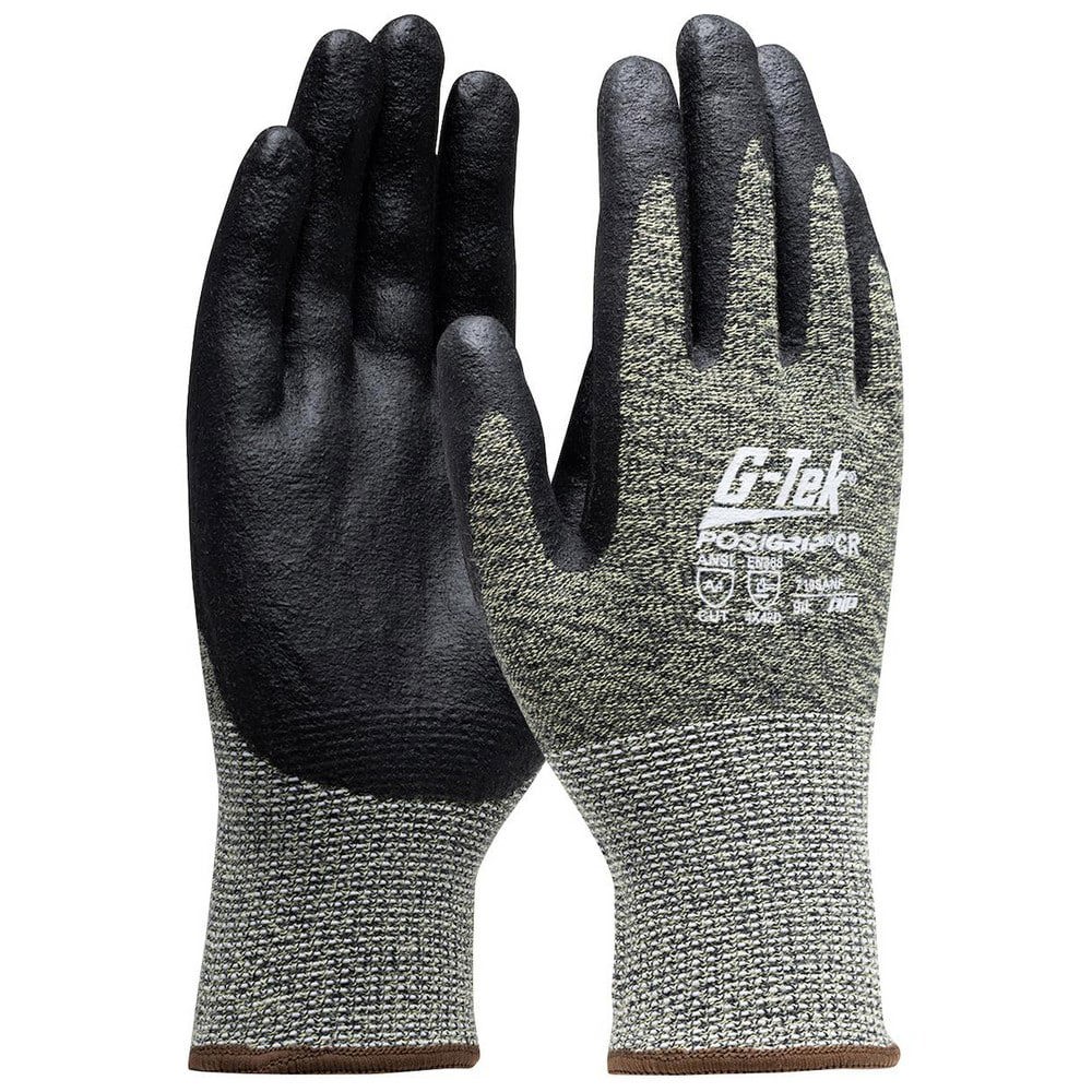 Cut, Puncture & Abrasion-Resistant Gloves: PiP 710SANF, Size Large, ANSI Cut A4, ANSI Puncture 2, Nitrile, Aramid
