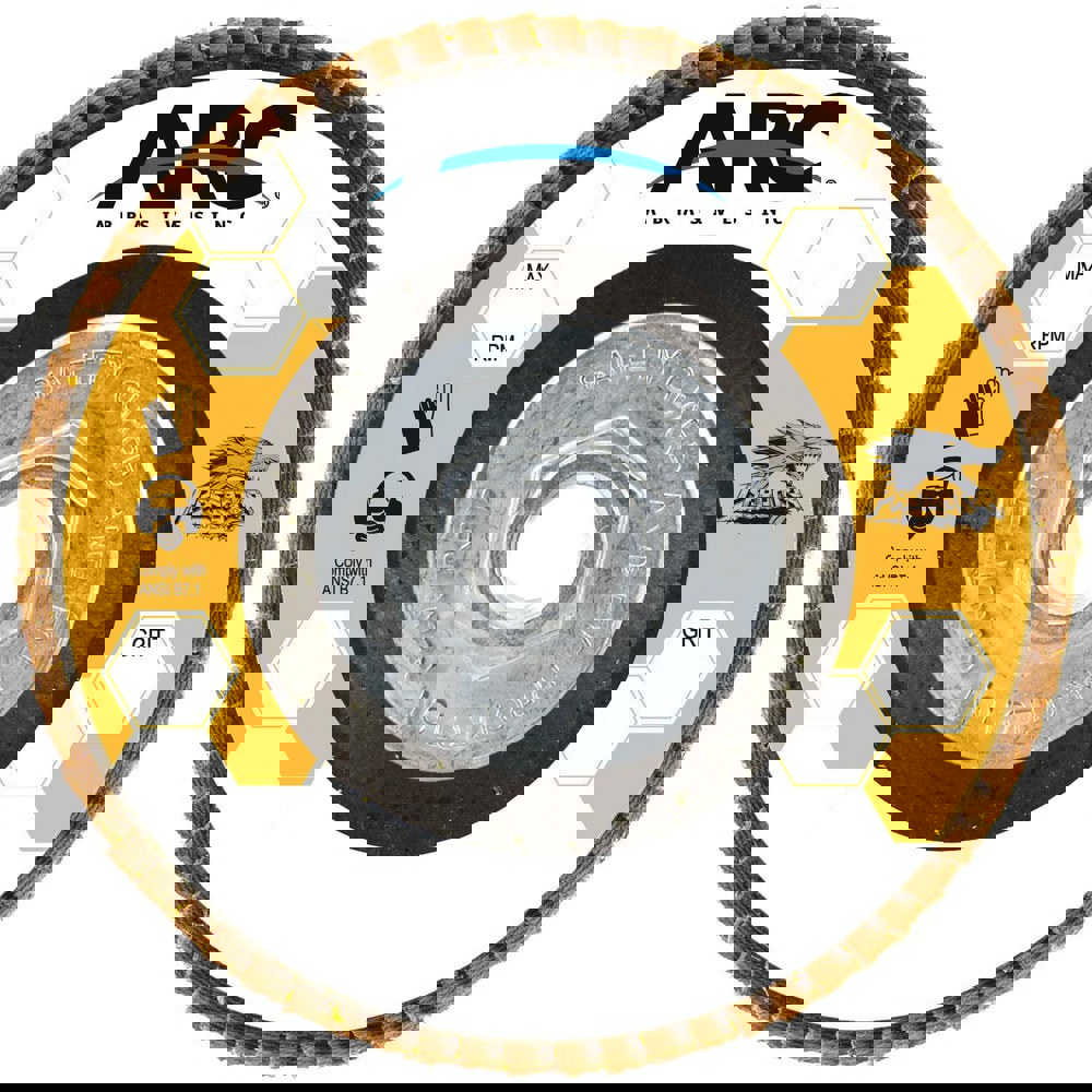 Flap Discs; Disc Diameter: 4-1/2 ; Center Hole Size: 5/8-11 ; Center Hole Thread Size: 5/8-11 ; Flap Disc Type: Type 29 ; Grit: 120 ; Abrasive Material: Ceramic Alumina