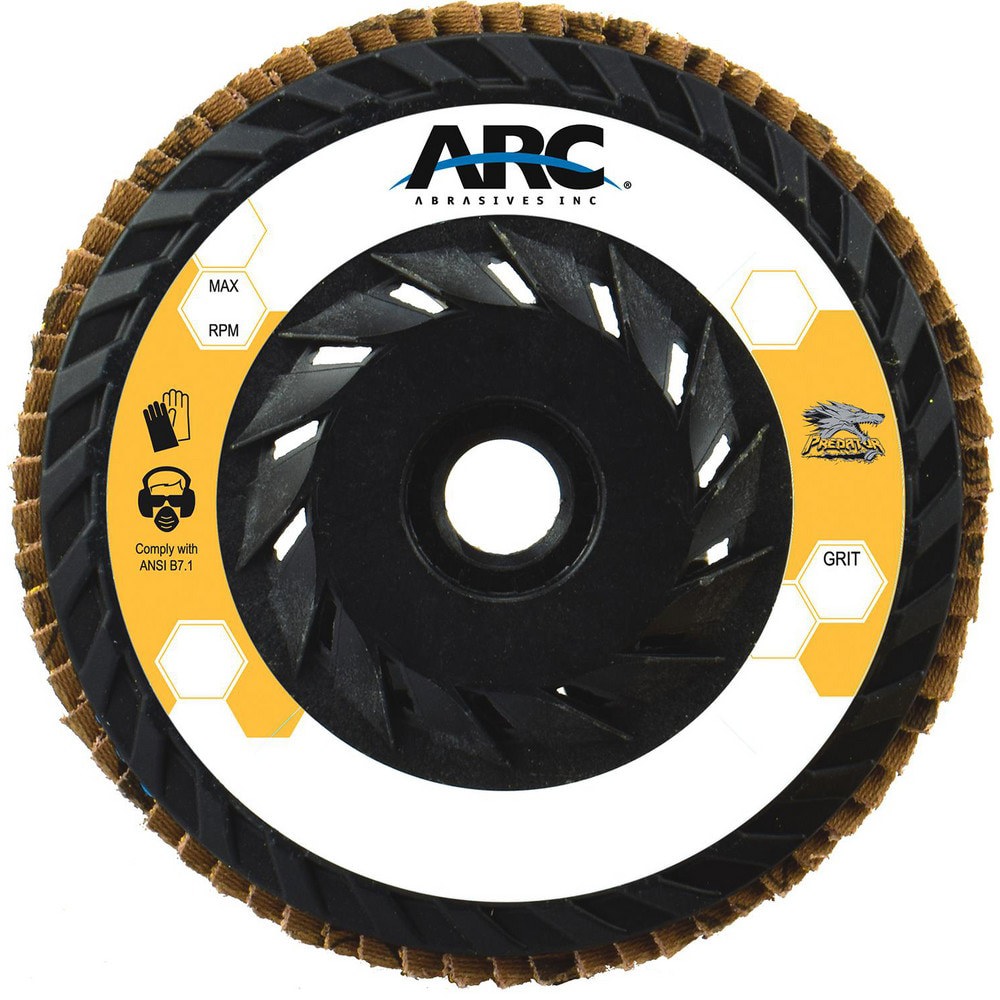 Flap Discs; Disc Diameter: 4-1/2 ; Center Hole Thread Size: 5/8-11 ; Flap Disc Type: Type 29 ; Grit: 40 ; Abrasive Material: Ceramic Alumina ; Attachment Type: Hub