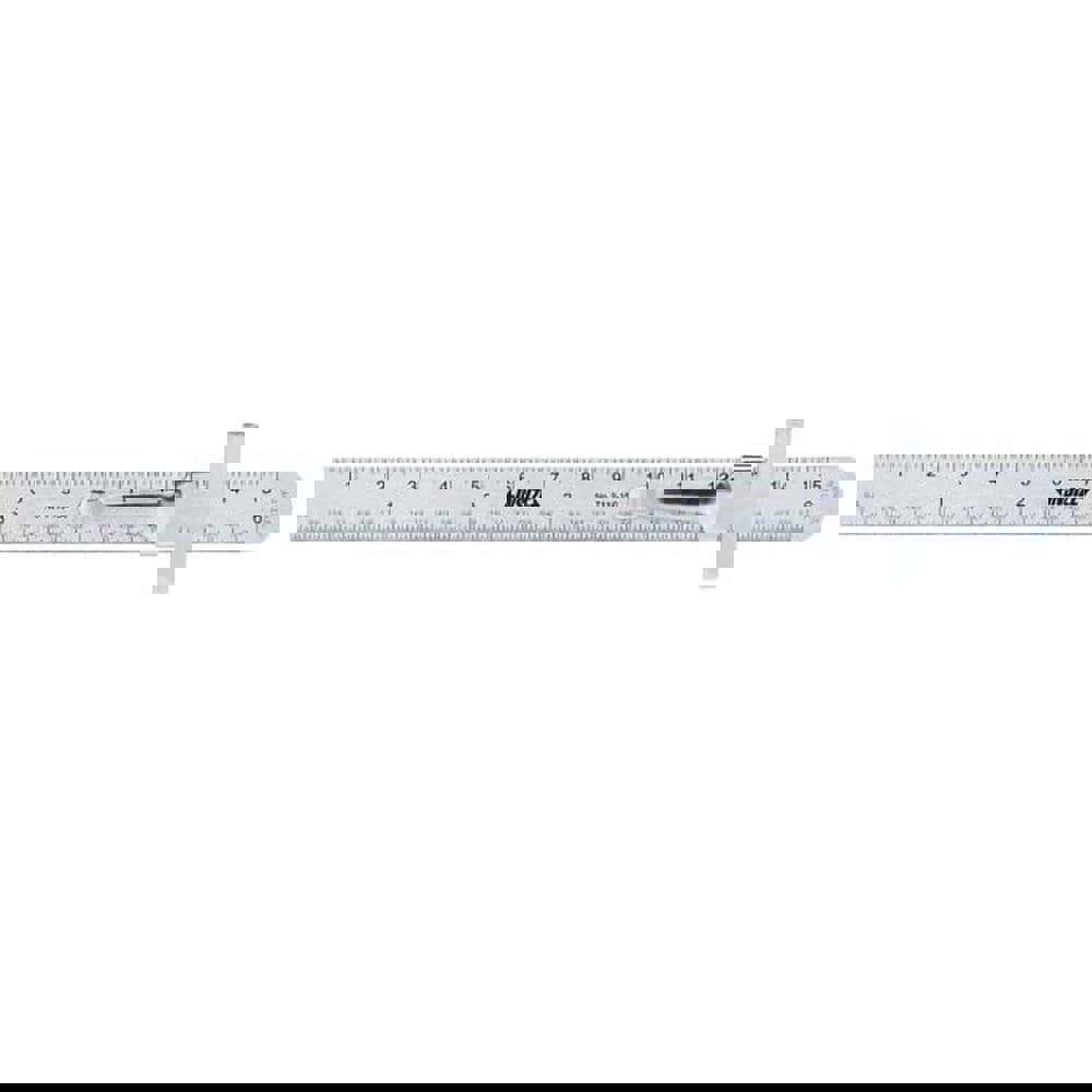Steel Rule: Inch & Metric Graduation, Rigid, 15/32