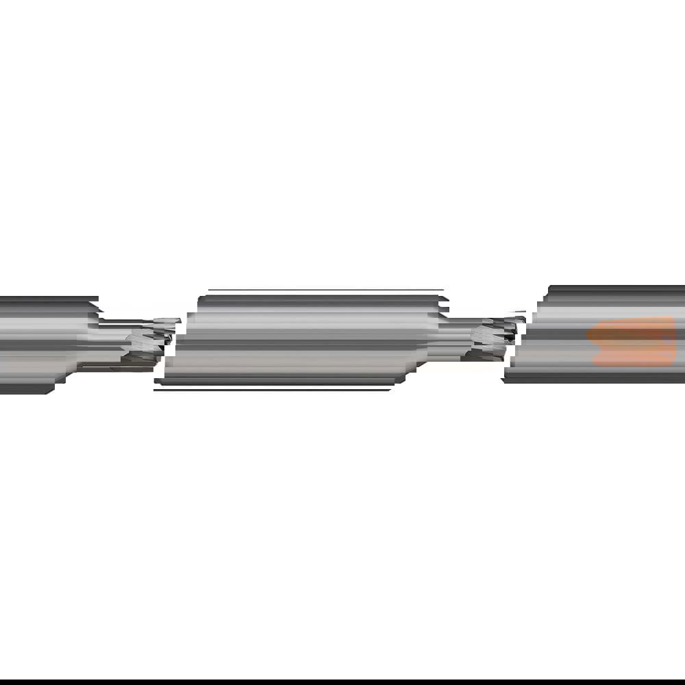 High-Feed End Mills; Mill Diameter (Inch): 1/8 ; Mill Diameter (Decimal Inch): 0.1250 ; Program Radius (Decimal Inch): 0.0157 ; Program Radius (mm): 0.40 ; Number of Flutes: 4 ; Material: Solid Carbide