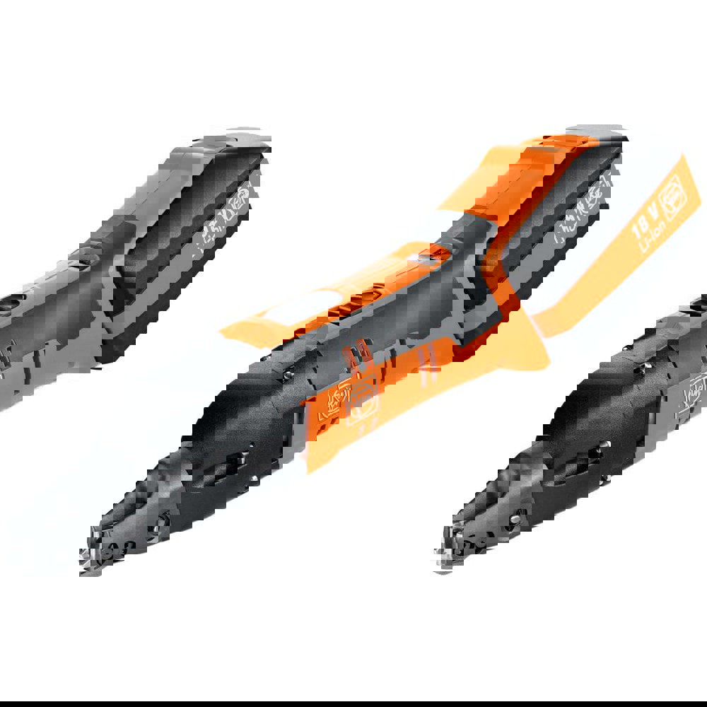 Handheld Power Shears; Handle Type: Barrel Grip ; Cutting Capacity: 16ga ; Voltage: 18.00 ; Minimum Cut Radius: 3.5in ; For Cutting: Sheet Metal ; Batteries Included: Yes