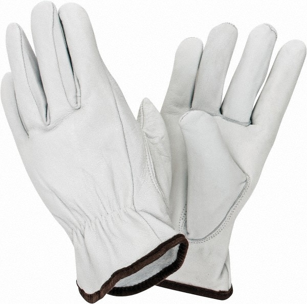 Work Gloves: PRO-SAFE Size Large, Not Lined, Goatskin