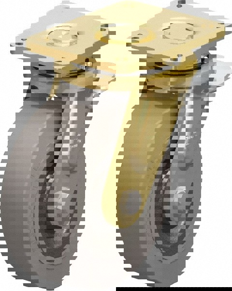 Swivel Top Plate Caster: Solid Rubber, 8