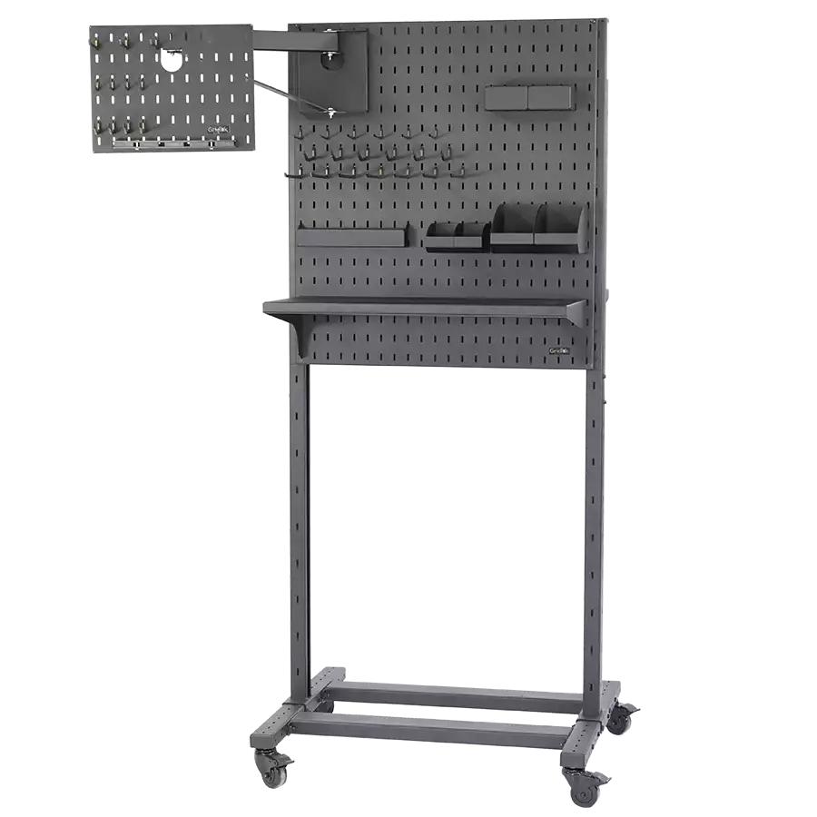 Mobile Work Stands; Stand Type: Mobile Tool Board ; Stand Style: Portable ; Brake Type: None ; Leg Style: Fixed ; Load Capacity: 900 ; Color: Matte Black