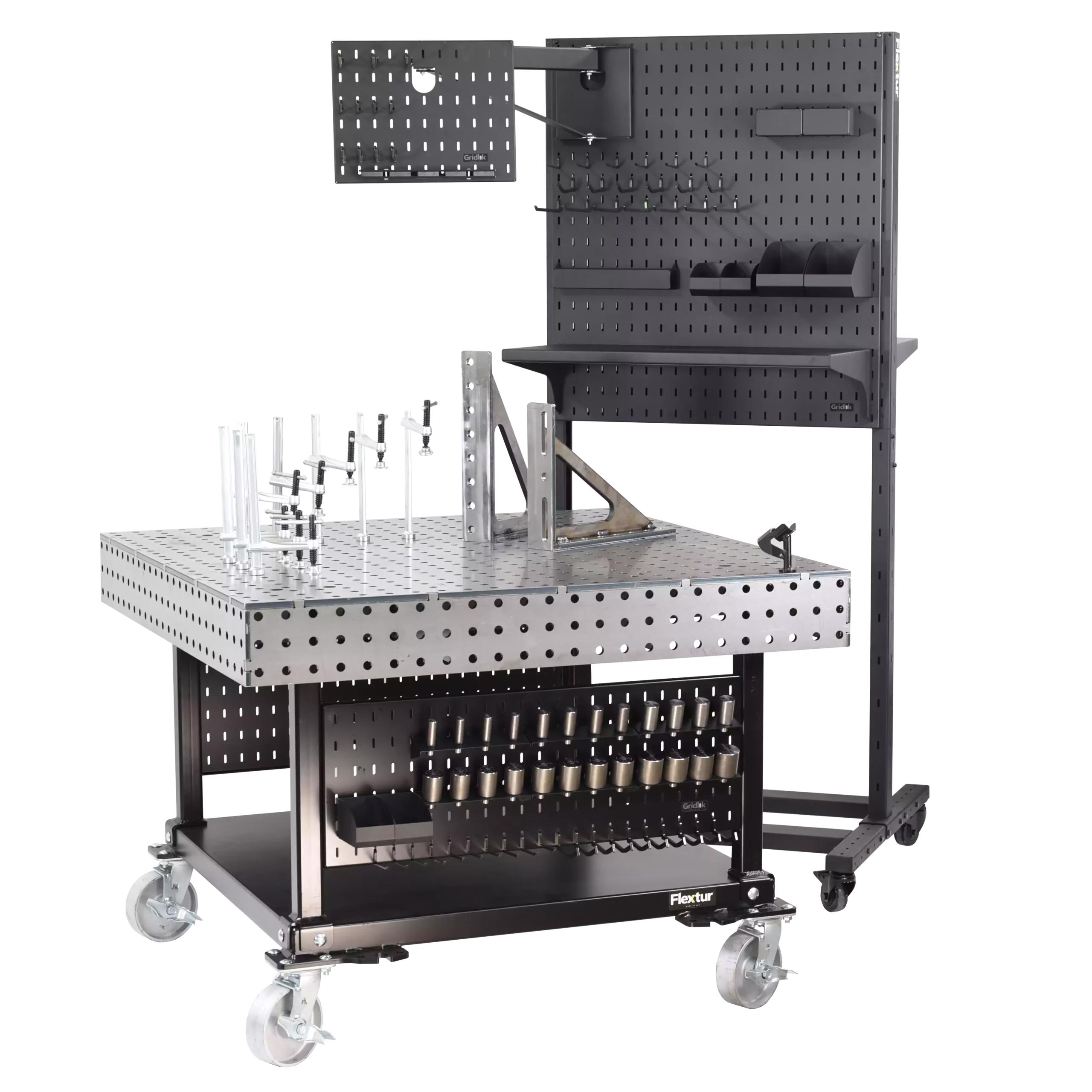 Welding Tables; Overall Width: 48 in ; Overall Length: 48 in ; Shape: Square ; Maximum Load Capacity: 2000.00 ; Material: Steel ; Finish: Metal; Powder Coated