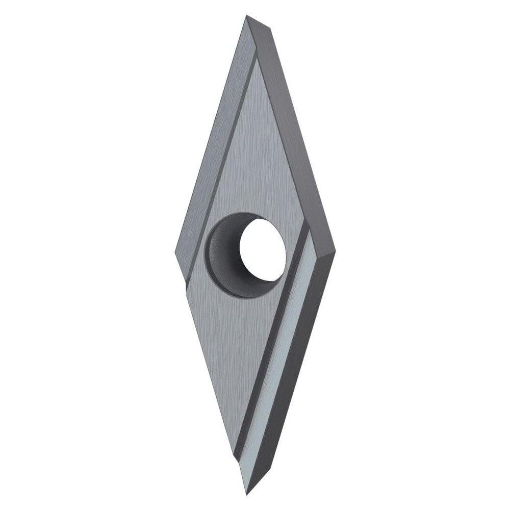 Turning Inserts; ANSI Insert Code: VBET22X0 ; ISO Insert Code: VBET1103X0 ; Relief Angle: 5.000 ; Insert Style: VBET ; Corner Radius (Decimal Inch): 0.0010 ; Included Angle: 55.00
