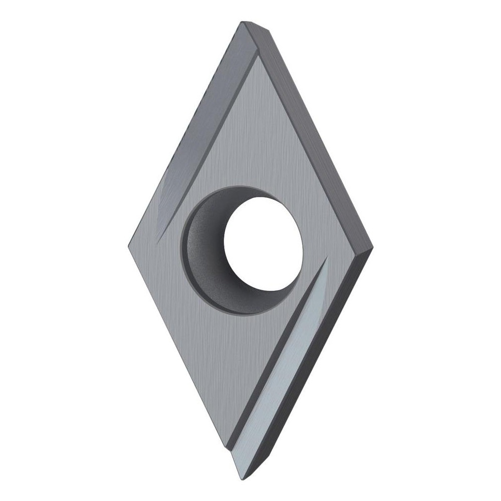 Turning Inserts; ANSI Insert Code: DCGT21505 ; ISO Insert Code: DCGT070202 ; Relief Angle: 7.000 ; Insert Style: DCGT ; Corner Radius (Decimal Inch): 0.0080 ; Included Angle: 80.00