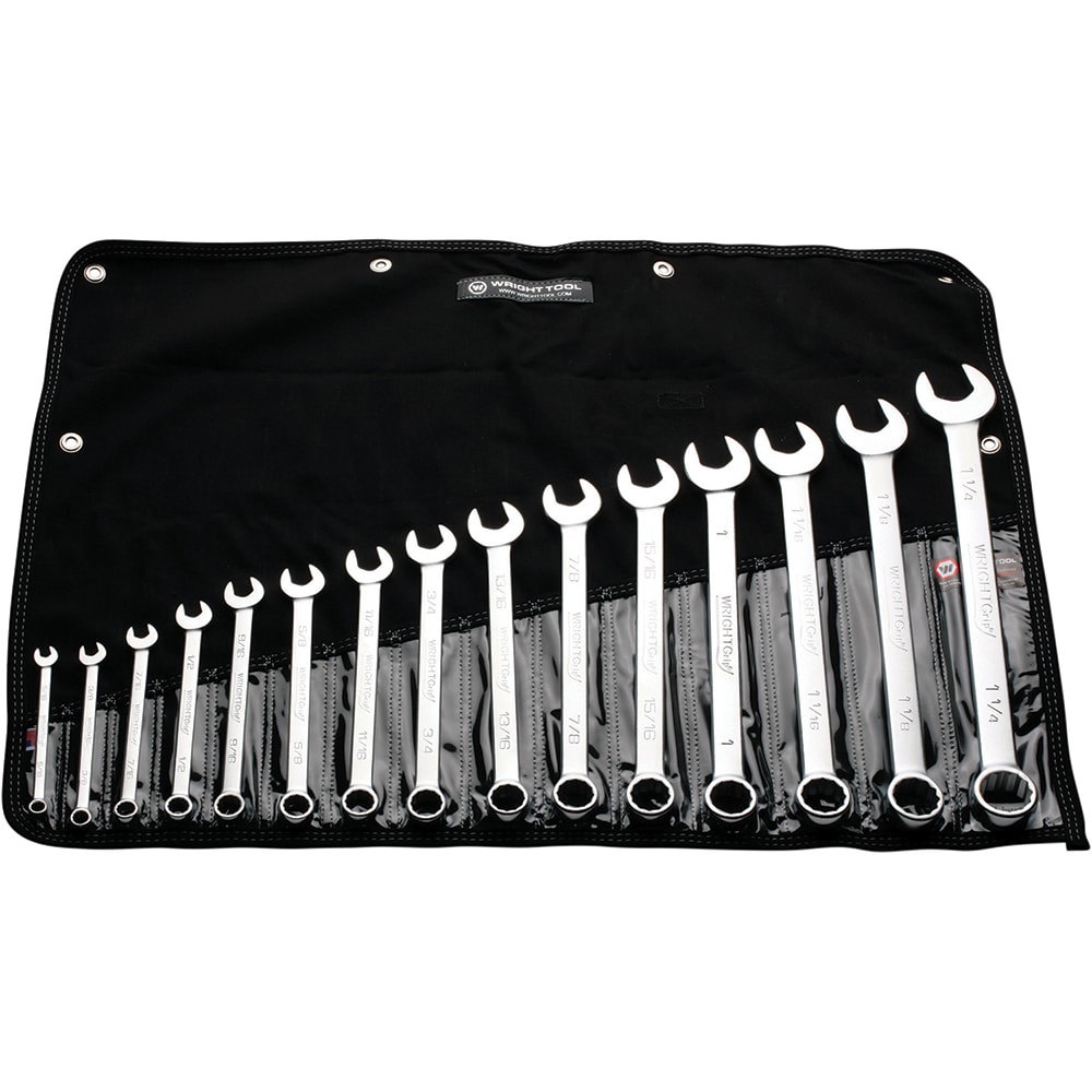 Combination Wrench Set: 15 Pc, 1