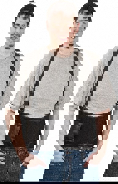 Back Support: Belt with Adjustable Shoulder Straps, Large, 48 to 58