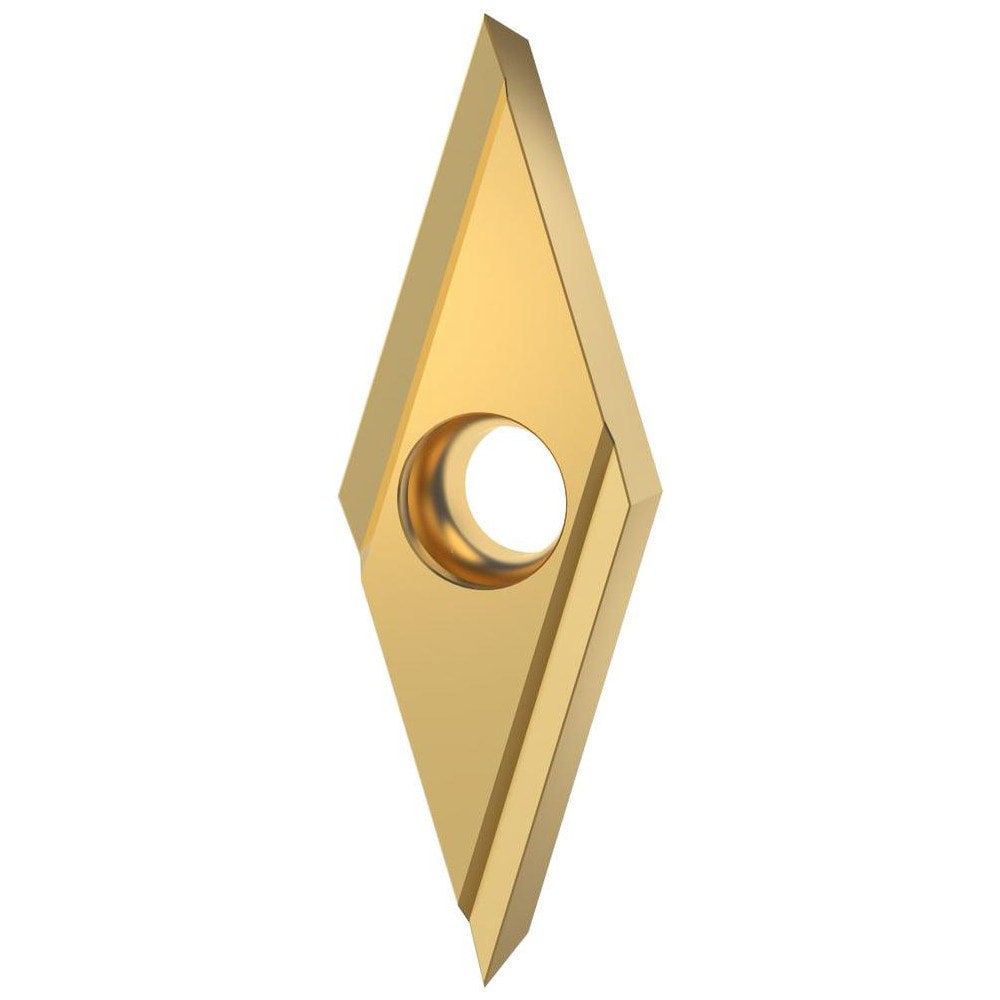 Turning Inserts; ANSI Insert Code: VBET2205 ; ISO Insert Code: VBET110302 ; Relief Angle: 5.000 ; Insert Style: VBET ; Corner Radius (Decimal Inch): 0.0079 ; Included Angle: 55.00