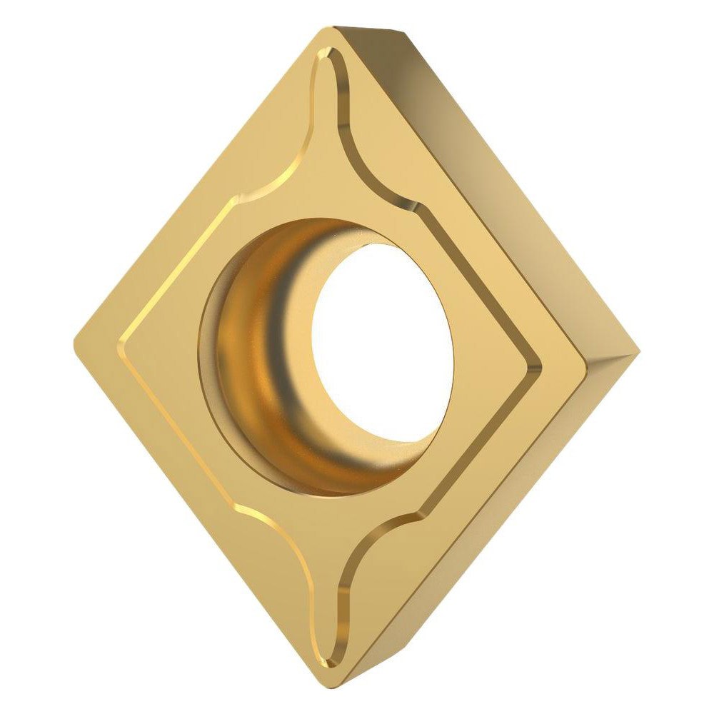 Turning Inserts; ANSI Insert Code: CCMT2151 ; ISO Insert Code: CCMT060204 ; Relief Angle: 7.000 ; Insert Style: CCMT ; Corner Radius (Inch): 1/64 ; Corner Radius (Decimal Inch): 0.0157