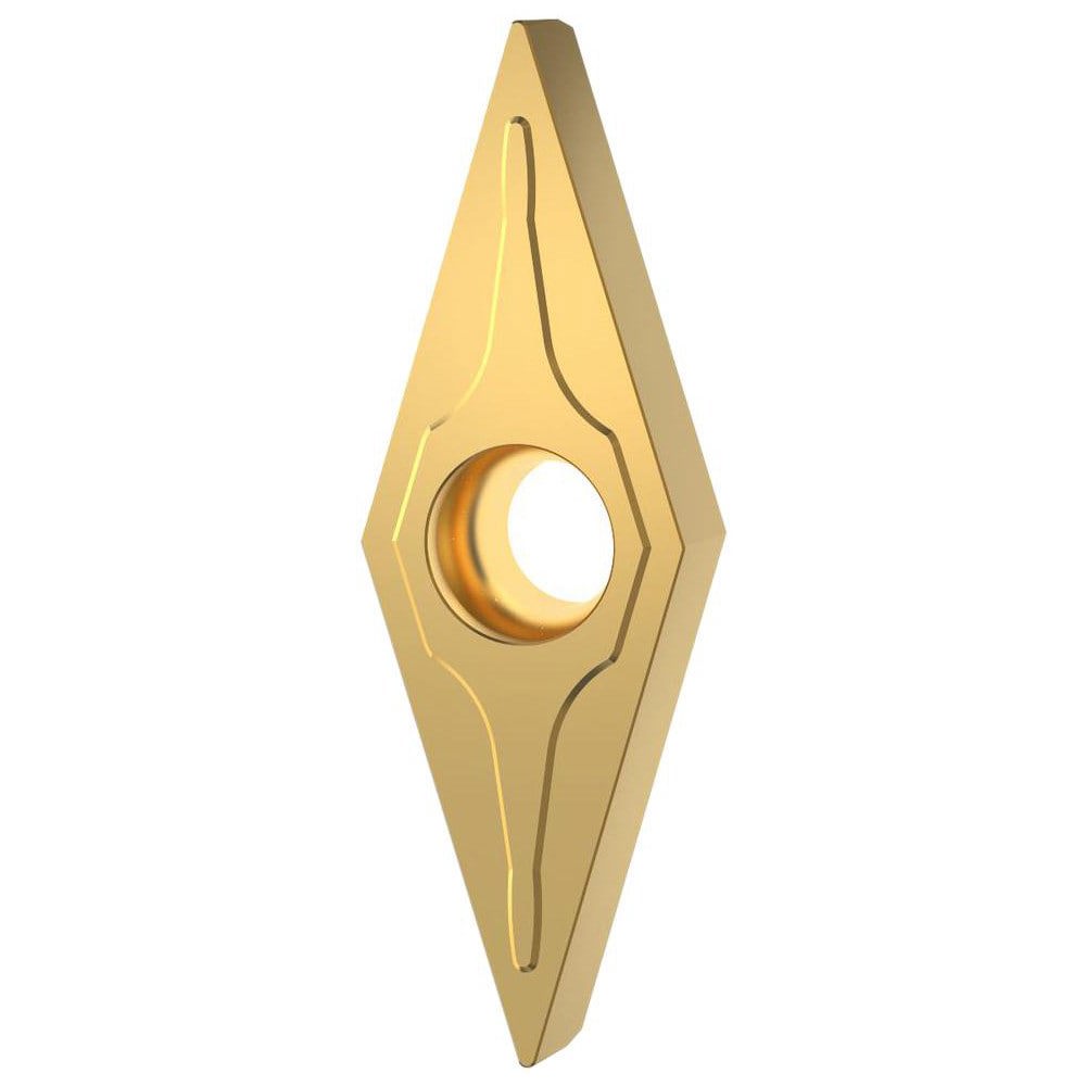 Turning Inserts; ANSI Insert Code: VBMT331 ; ISO Insert Code: VBMT160404 ; Relief Angle: 5.000 ; Insert Style: VBMT ; Corner Radius (Inch): 1/64 ; Corner Radius (Decimal Inch): 0.0157