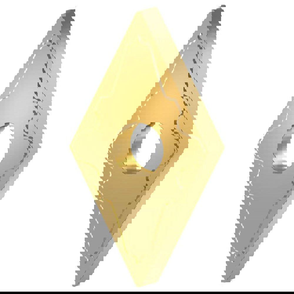 Turning Inserts; ANSI Insert Code: DNMG433 ; ISO Insert Code: DNMG150412 ; Relief Angle: 0.000 ; Insert Style: DNMG ; Corner Radius (Inch): 3/64 ; Corner Radius (Decimal Inch): 0.0469