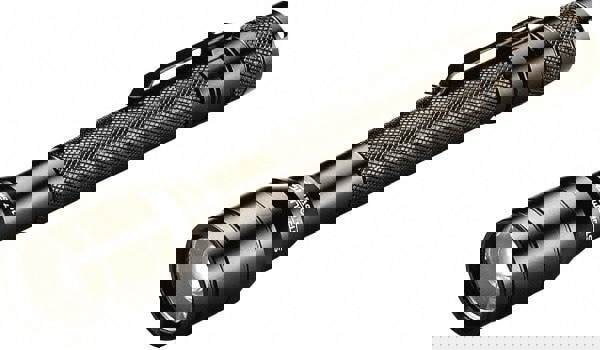 Handheld Flashlight: LED, 250 Lumens, 6 hr Max Run Time, Rechargeable Battery (Included)