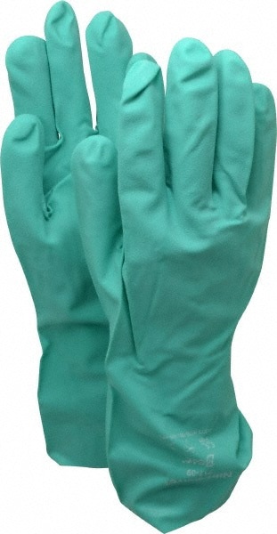 Chemical Resistant Gloves: Large, 11 mil Thick, Nitrile-Coated, Nitrile, Unsupported