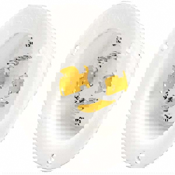 Locking Inlet: Inlet, Industrial, L18-20P, 120 & 208V, White