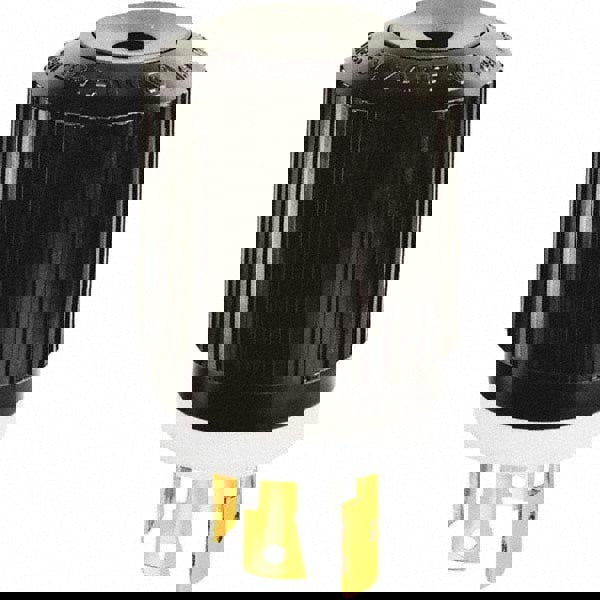 Locking Inlet: Plug, Industrial, L18-30P, 120 & 208V, Black & White