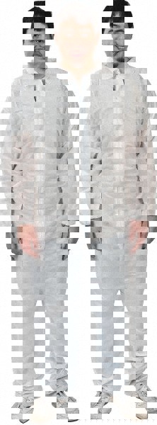 Disposable Coveralls: Size 3X-Large, 1.6 oz, SMS, Zipper Closure